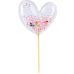 Topper à Confettis - Coeur, Etoile et Nuage - Lot de 3