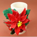 Moule en silicone et Empreinte - Feuilles de Poinsettia
