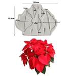 Moule en silicone et Empreinte - Feuilles de Poinsettia