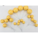 Décoration de gâteau en boule faux - Jaune