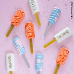 MINI Bâtons de glace ou Popsicle en acrylique miroir Argent x 10