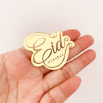 Topper en Acrylique - Eid Mubarak Curvy - Or - Lot de 5