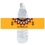 Autocollants Aïd Moubarak pour bouteille d'eau Mosaic x 5