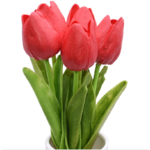 Fleur artificiel Tulip Rouge - Lot de 2