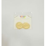 Topper en Acrylique Cercle fleuri - Happy Birthday - Or - Lot de 5