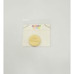 Topper en Acrylique Cercle - Joyeux Anniversaire - Or - Lot de 5
