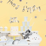 PARTY DECO-CAKE-TOPPER-HAPPY-BIRTHDAY-ARGENT