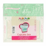 Boite pour 6 cupcakes/15 mini-cupcakes - Citations - Lot de 3