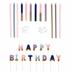 Bougie - Happy Birthday - Lot de 25