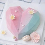 Moule en silicone coeur origami 2