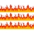 Contour de gâteau - Feu et Flammes