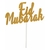 Topper - Eid Mubarak "B" - Or pailleté