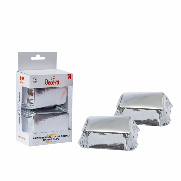 Caissettes à PlumCake - Argent - Lot de 36