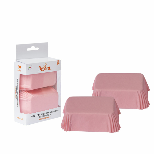 Caissettes à PlumCake - Rose - Lot de 36