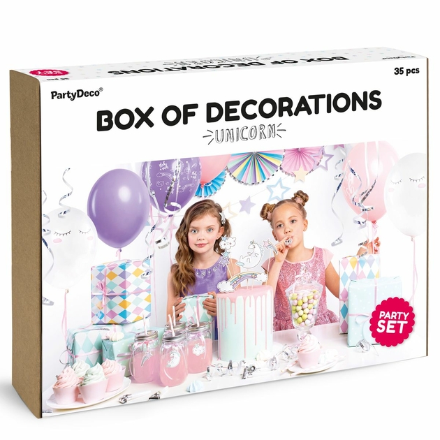 ENSEMBLE DÉCORATIONS FÊTE - LICORNE