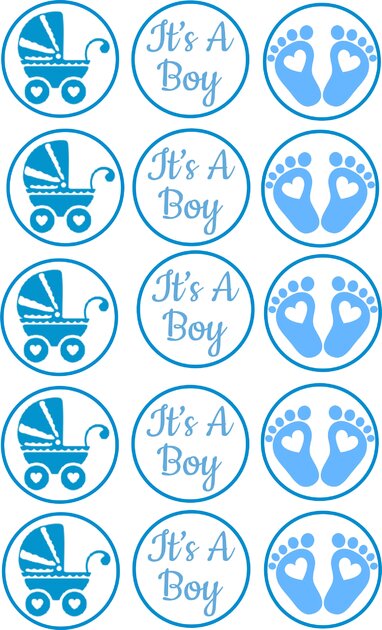 its a boy Mini disques en sucre