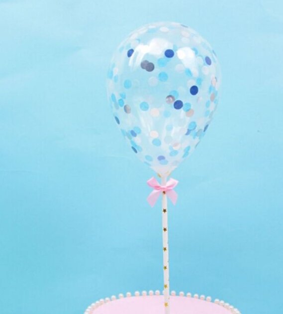 Topper de Ballons à Confettis - Bleu