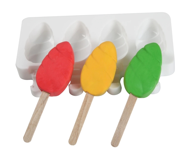 Moule Pop Sicle Feuille - 4 cavités