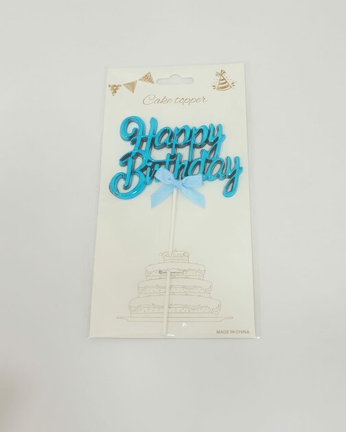 Topper - Happy Birthday - Bleu