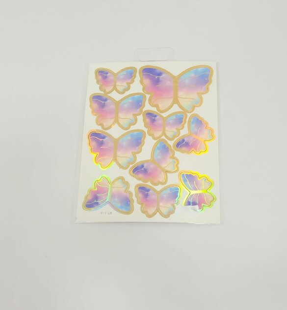 Toppers alimentaire - Papillons Iridescent - Lot de 10