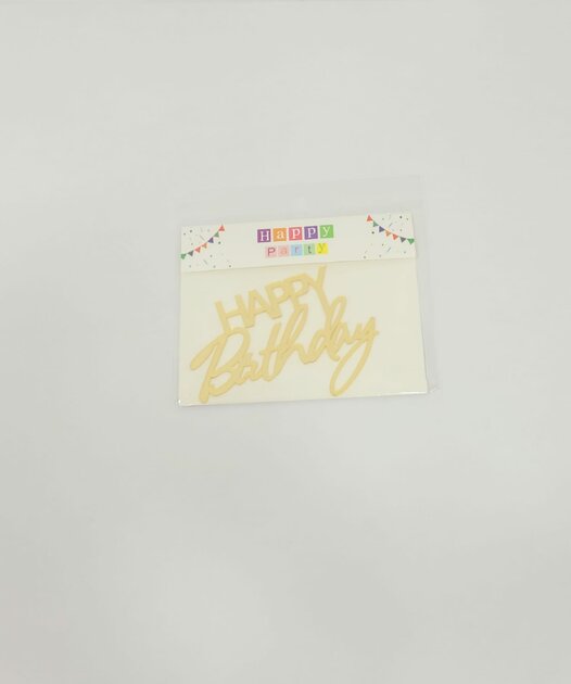 Face Topper en acrylique - Happy birthday