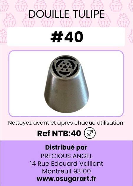 Douille pâtissière T - tulipe 40
