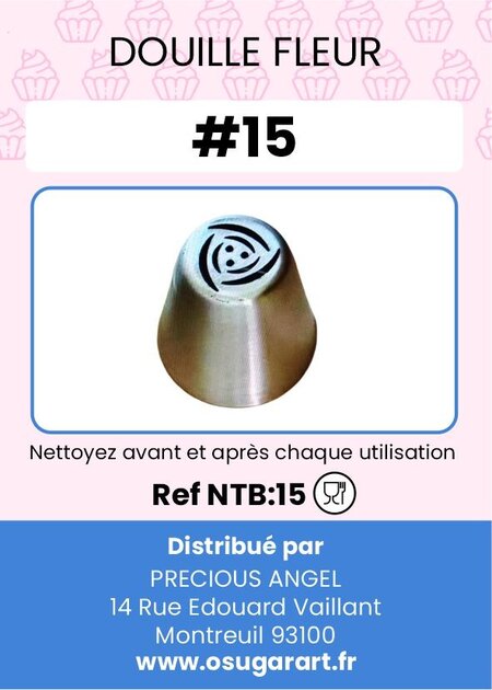 Douille pâtissière T - fleur 15
