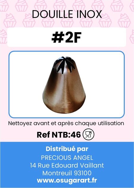 Douille pâtissière T - etoile 2F