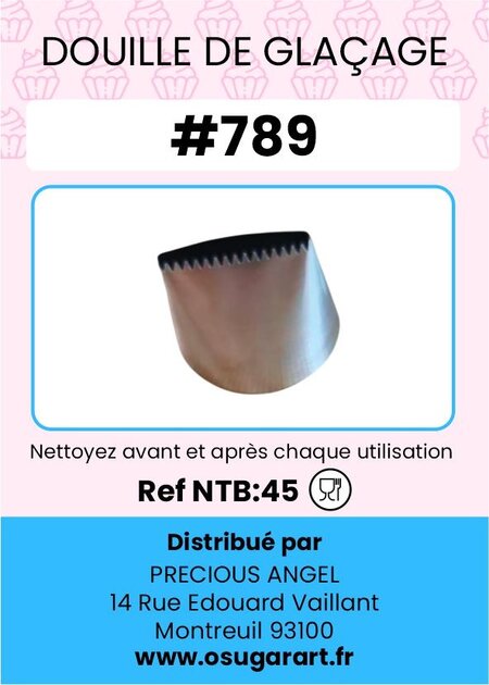 Douille pâtissière T - glacage 789