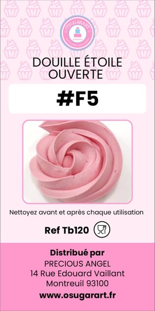 Douille pâtissière T - etoile F5