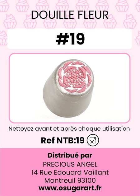 Douille pâtissière T - fleur 19
