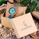 BOBO-OISEAU-C28-d-contract-Bambou-montre-en-bois-Pour-Hommes-Et-Femmes-Turquoise-Bleu-Quartz