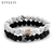 la-mode-Noir-Blanc-Perles-de-Pierre-avec-Or-Argent-Couleur-Alliage-Couronne-Bracelet-Pour