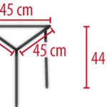 tabouret triangulaire mesure