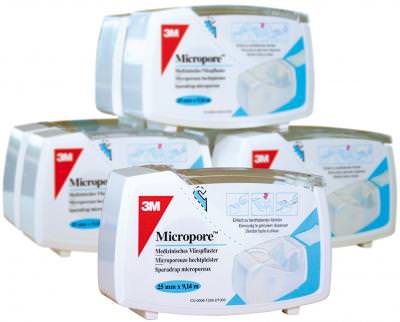 Sparadrap microporeux hypoallergénique 3M en dévidoir fermé