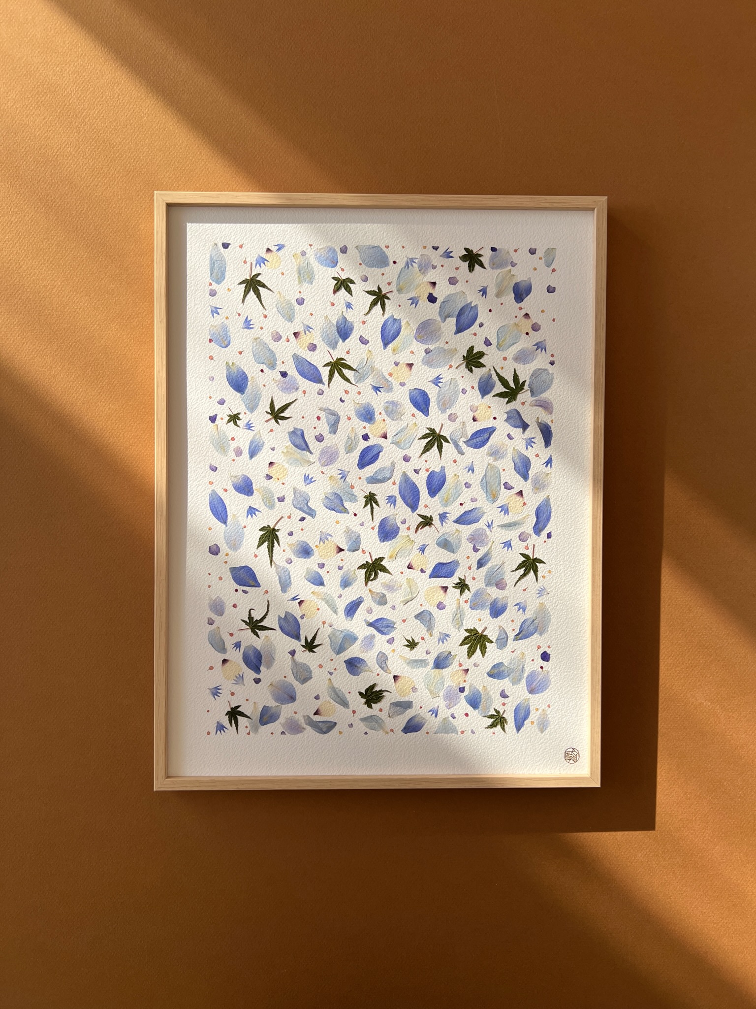 H-383-M - Herbier - tableau de fleurs séchées - Les Poésies Végétales - 6