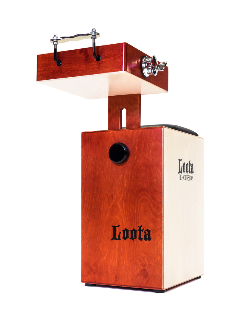 Batterie cajon Loota percussion cerise sauvage Kit de base