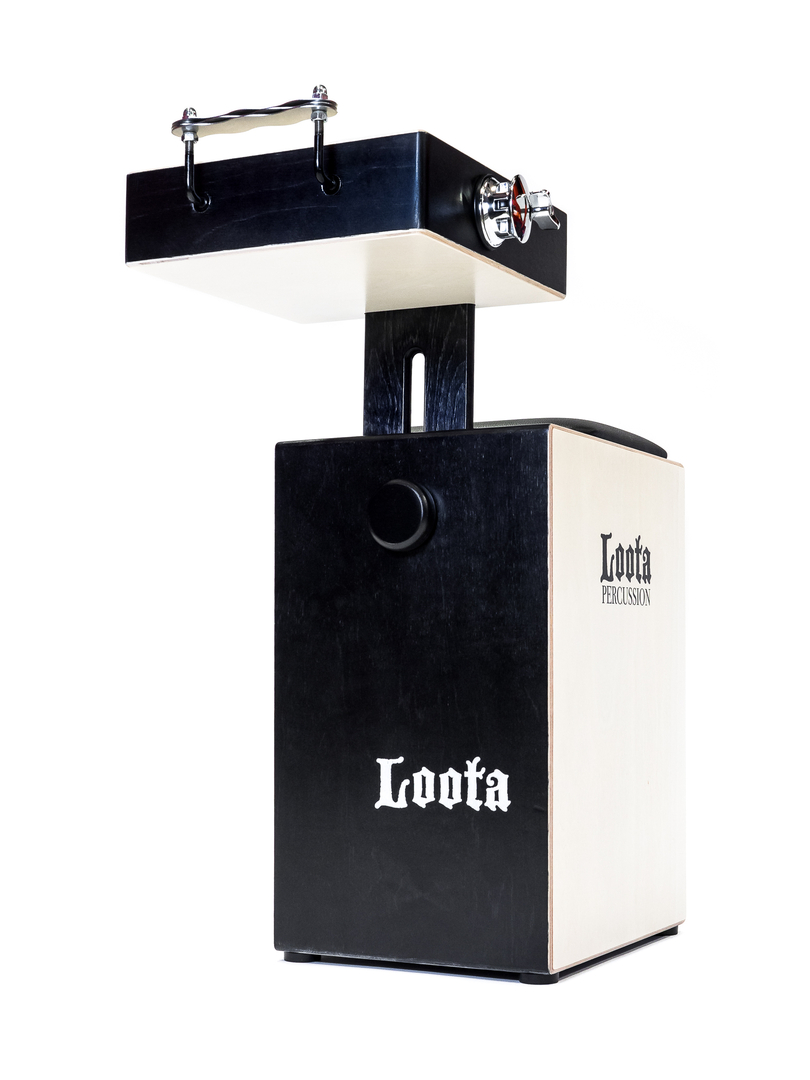 Batterie cajon Loota percussion noir charbon Kit de base