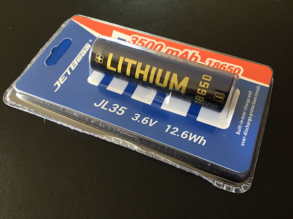 BATTERIE Jetbeam 18650 Li-Ion rechargeable