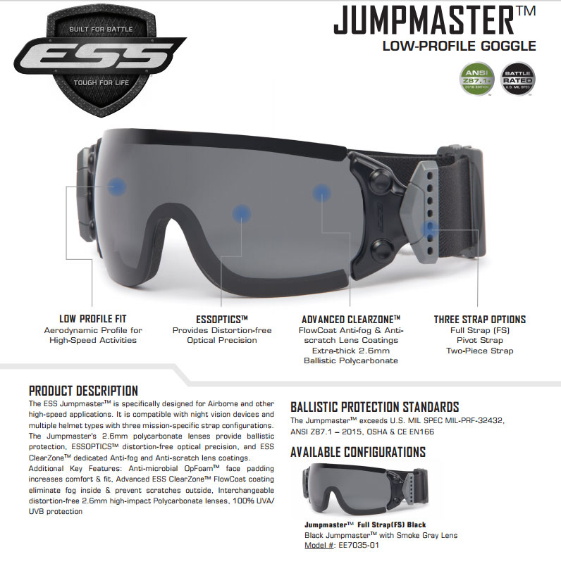 masque para jumpmaster