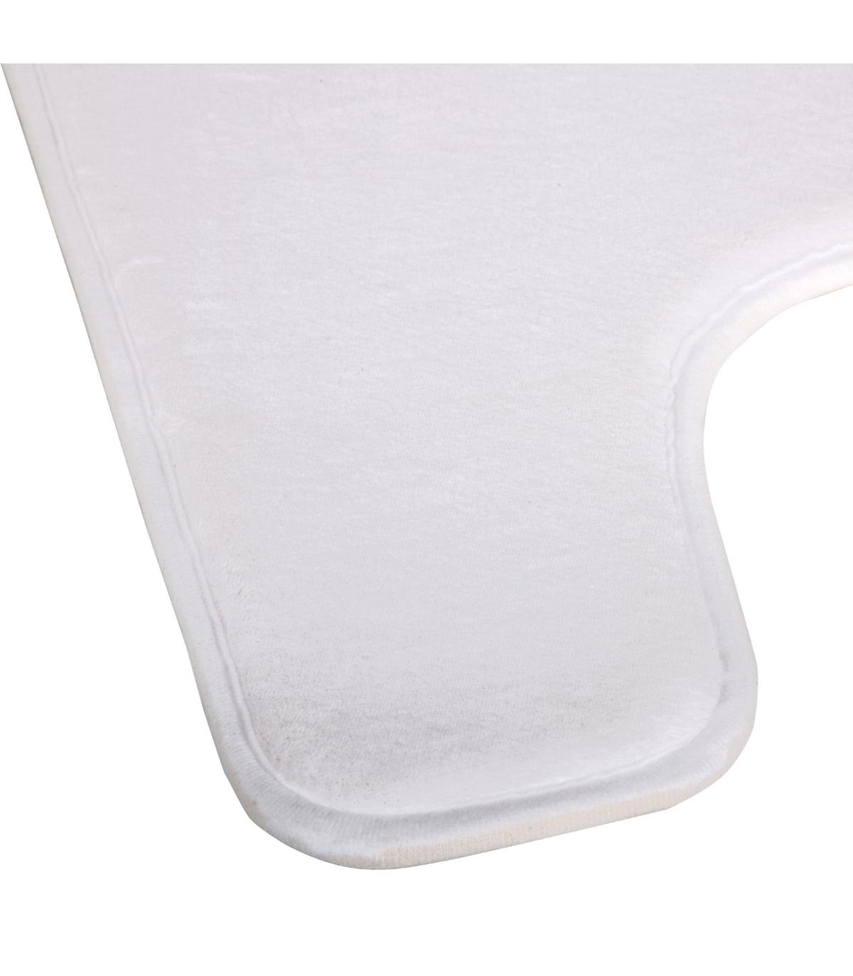 Tapis contour WC polyester 45 x 50 cm blanc - Mr Bricolage