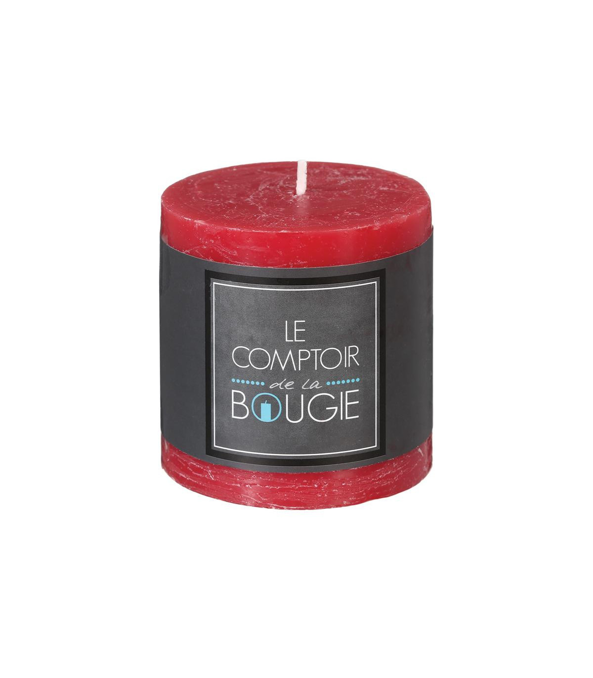 BOUGIE RONDE RUSTIC ROUGE 6.7X7