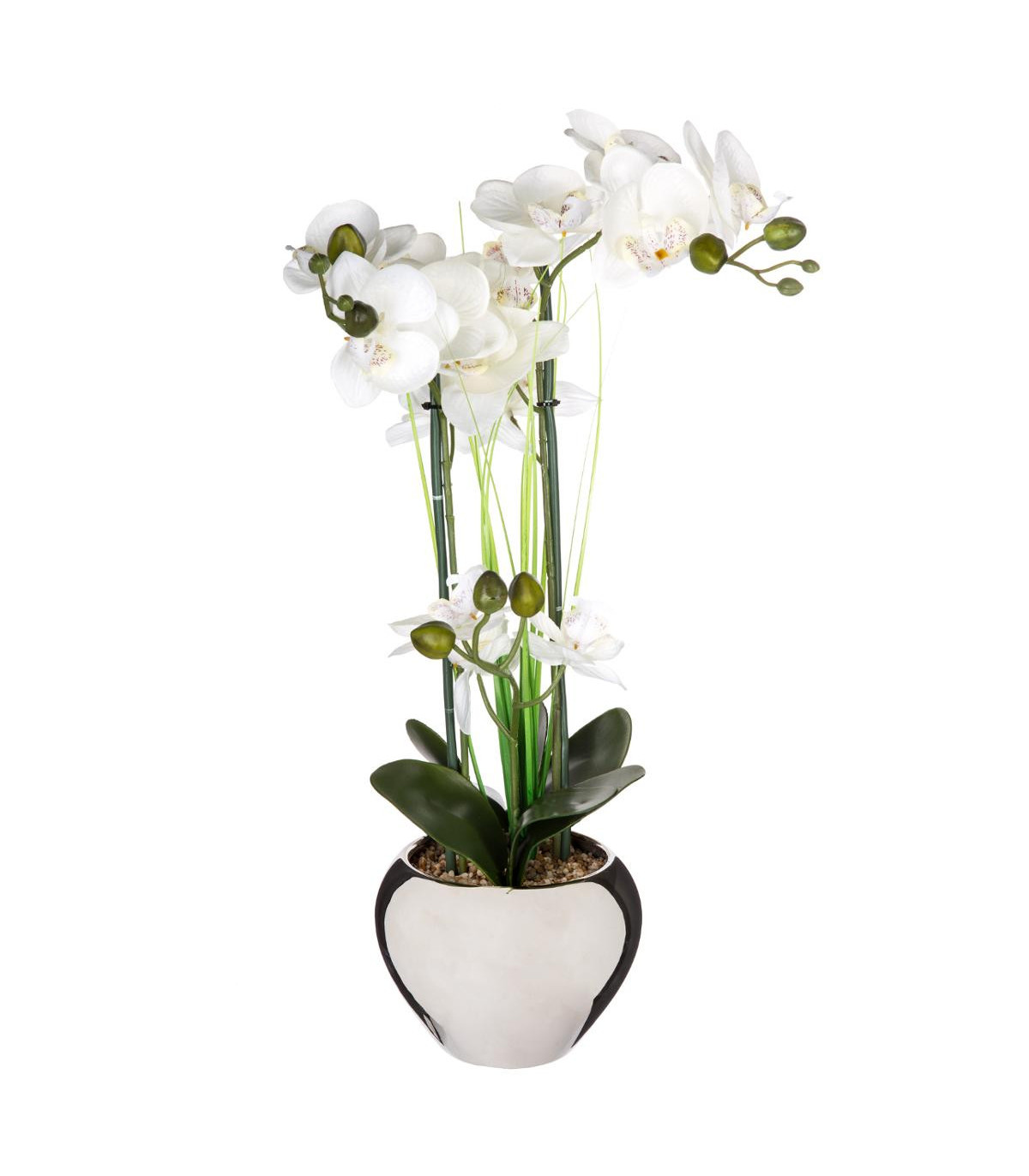 Orchidées artificielles Plantes avec vases Phalaenopsis artificiel Orchidées  pour la décoration Bureau à domicile