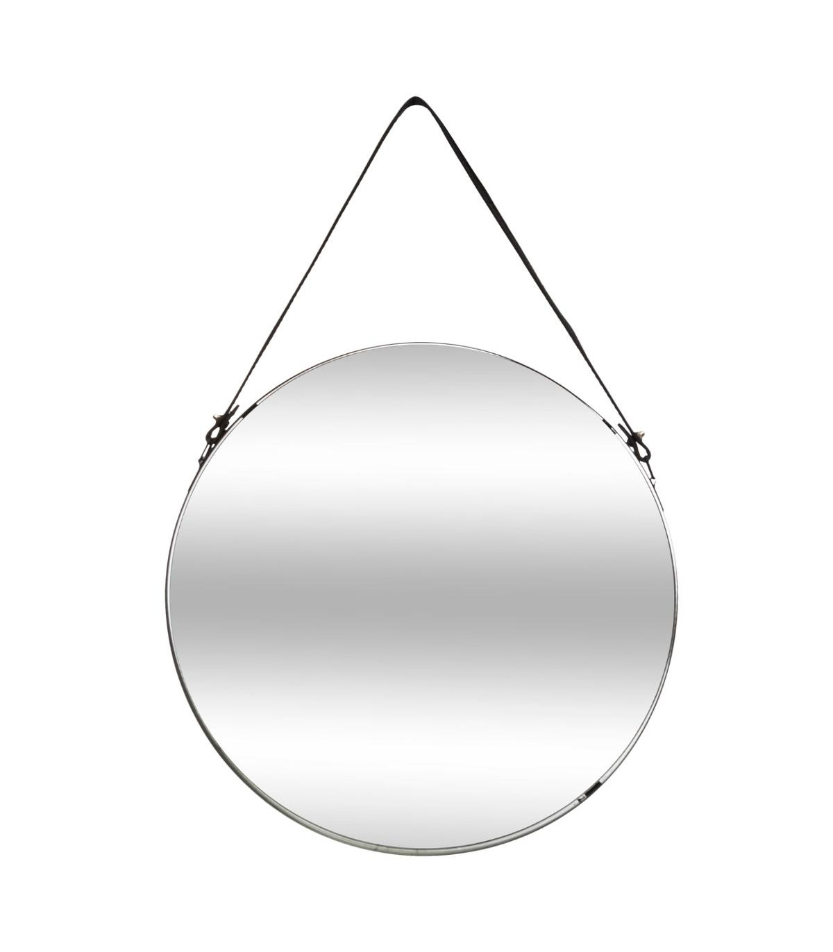 miroir-en-metal-a-suspendre-laniere-imitation-cuir-d-38-cm