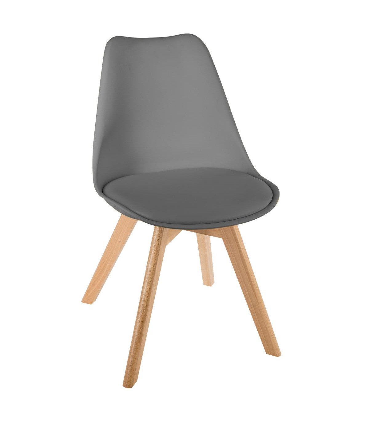 CHAISE DESIGN SCANDINAVE BAYA GRIS FONCÉ