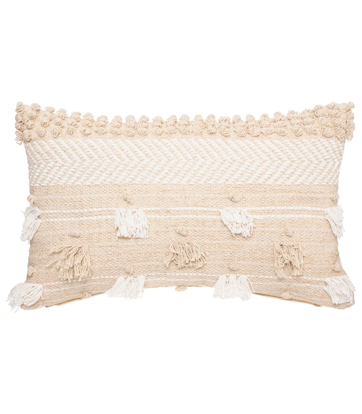 COUSSIN DÉHOUSSABLE EN COTON SABLE CUIVRE 30X50