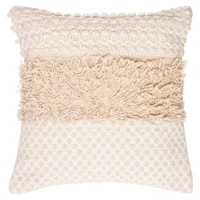 COUSSIN DÉHOUSSABLE EN COTON SABLE CUIVRE 40X40