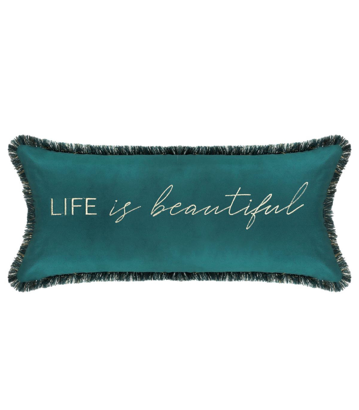 COUSSIN DÉHOUSSABLE EN VELOURS BRODÉ TO FEEL GOOD 25X58