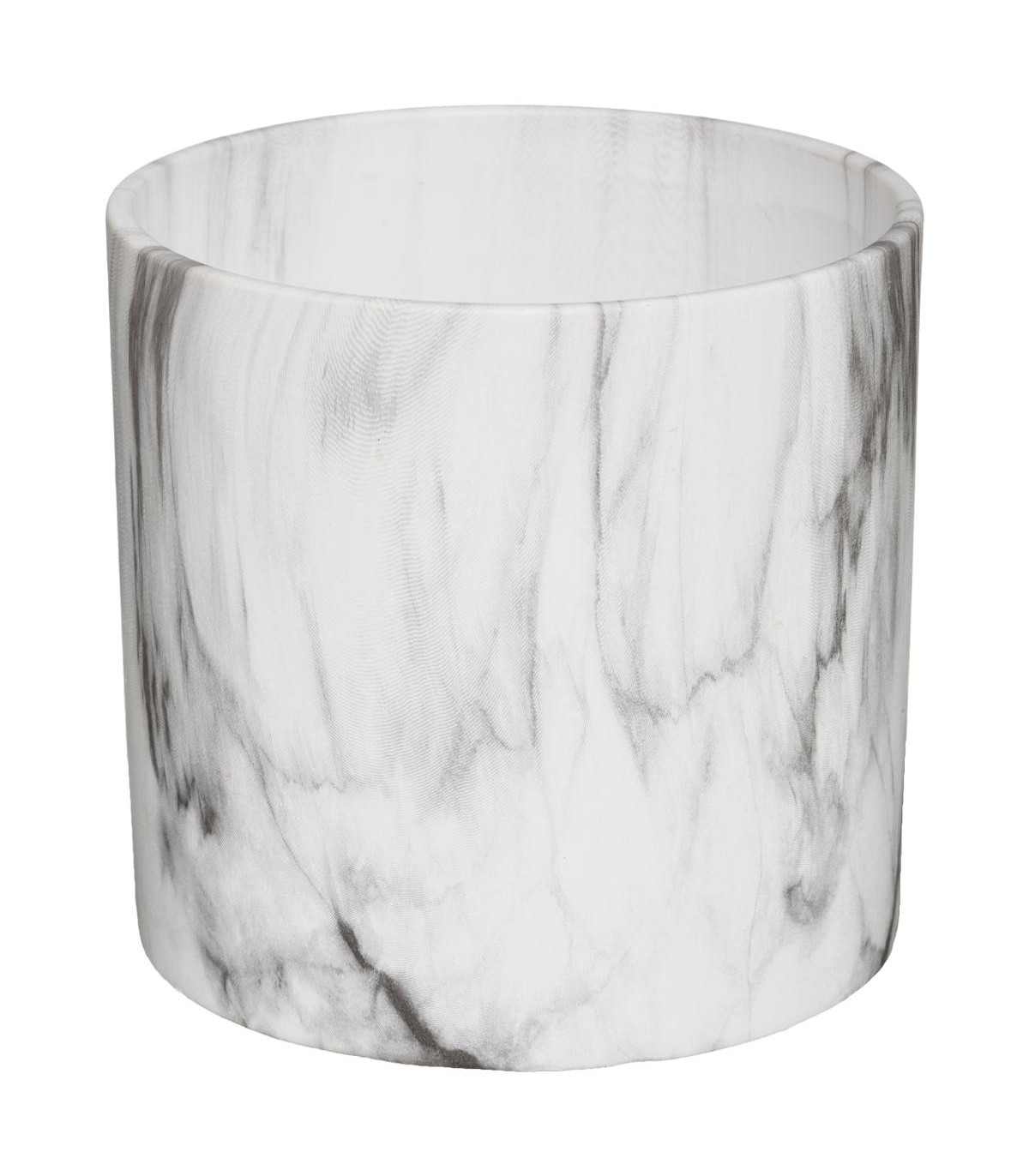 set-de-2-pots-en-ceramique-effet-marbre-noir-blanc