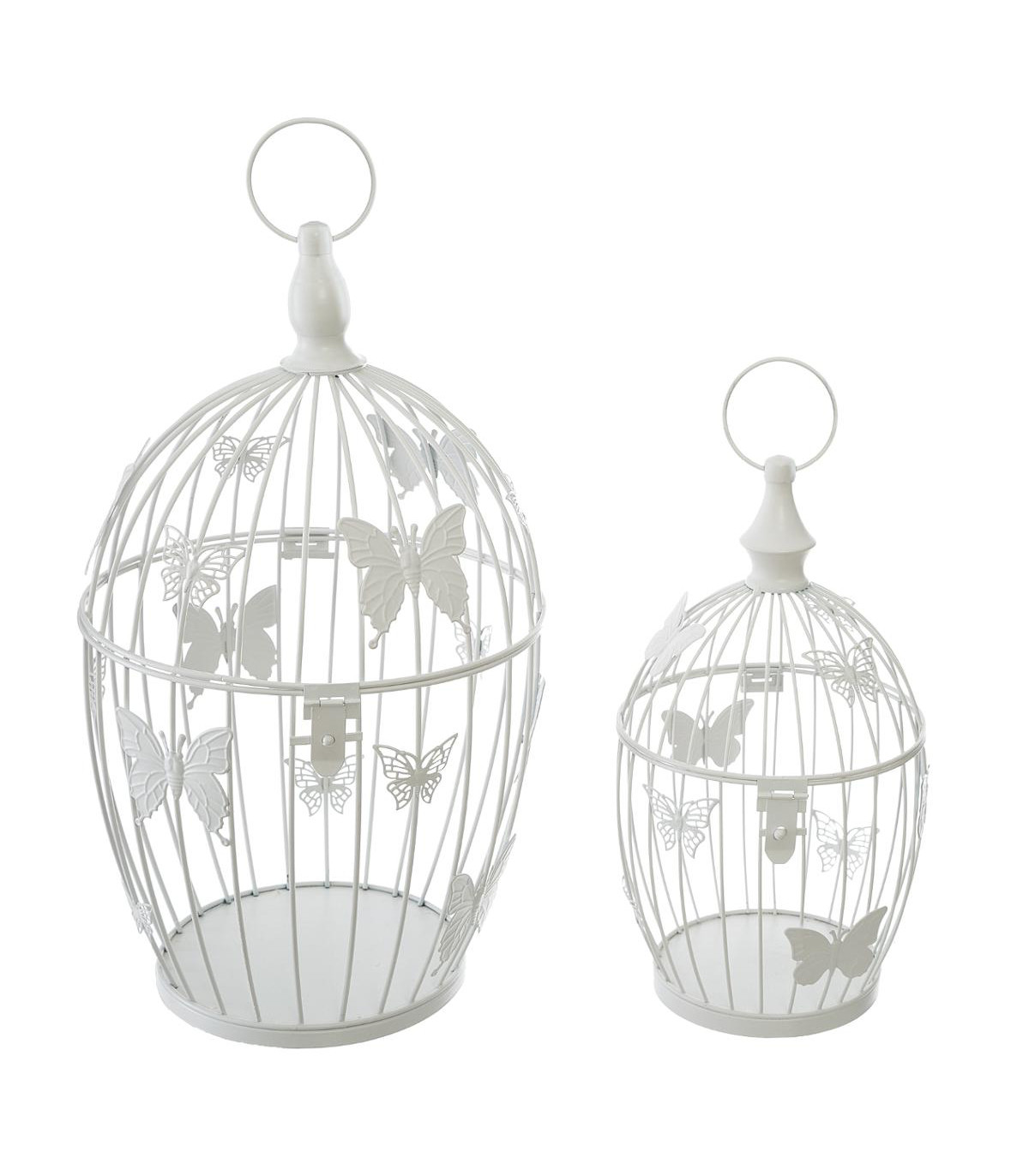 lot-de-2-cages-a-oiseaux-deco-en-metal-blanc-h-385-et-h-31-cm (2)